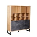 Industrial design bookcase 1 door 2 drawers living room office Cratfy Offers
