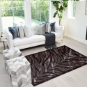 Brown Zebra Pattern Rectangular Rug for Living Room Double MAR007 Promotion