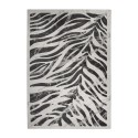 Modern Rectangular Zebra Pattern Rug, Grey and Black, Double GRI006 On Sale