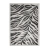 Modern Rectangular Zebra Pattern Rug, Grey and Black, Double GRI006 On Sale