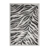Modern Rectangular Zebra Pattern Rug Grey Black Double GRI006 On Sale
