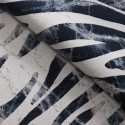 Rectangular zebra-striped grey light blue modern Double BLU003 rug Offers