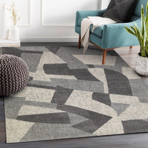 Rectangular modern geometric style living room office carpet GRI223 Promotion