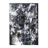 Modern abstract design rectangular blue grey white carpet BLU017 On Sale