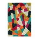 Rectangular short pile rug multicoloured geometric design MUL433 On Sale