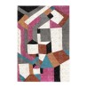 Multicoloured geometric rectangular modern living room carpet MUL435 On Sale