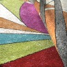 Rectangular multicoloured geometric short pile carpet MUL436 Offers