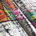 Multicoloured modern style abstract rectangular short pile carpet MUL438 Offers
