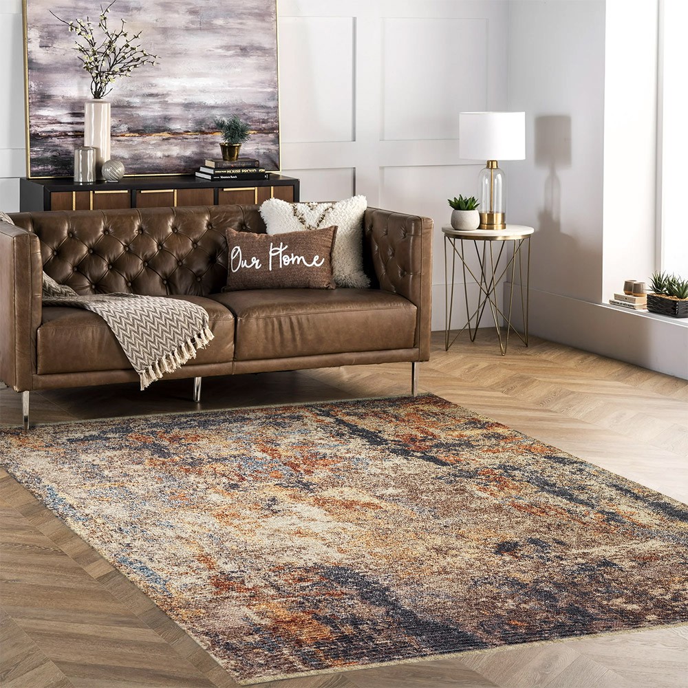 Rectangular modern vintage-style non-slip design carpet ASTR01