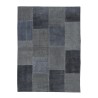 Rectangular blue modern dining room carpet TUBL01 On Sale