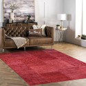 Rectangular red modern design living room non-slip carpet TURO01 Promotion