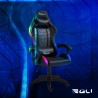 Gaming chair LED RGB ergonomic office lumbar cushion headrest The Horde Measures
