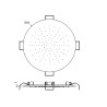 Round steel shower head ø34cm built into the ceiling FRM39105 Offers