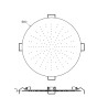 Round steel shower head ø44cm built into the ceiling FRM39106 Offers