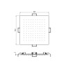 Modern square shower head 34x34cm built-in ceiling bathroom FRM39114 Offers