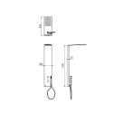 Single lever shower panel column 2 ways rain shower head hand shower Eco Offers