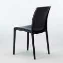 PASSION Set Made of a 90x90cm Black Square Table and 4 Colourful BOHÈME Chairs 