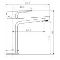 Single lever mixer tap for modern bathroom sink E5001 Discounts