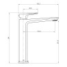 Tall single lever mixer tap for modern bathroom E500 TCB Offers
