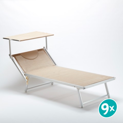 copy of Grande Italia Queen Size Sun Lounger With Built-in Headrest And Sunshade Promotion