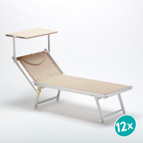 copy of Italia Professional Sun Lounger With Built-in Headrest And Sunshade Promotion
