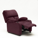 copy of Laura Recliner Chair with Footrest made of Soft Microfibre Offers