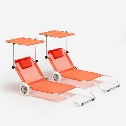 copy of Portable Deck Chair with Head Shade Folding Lounger Banana Promotion