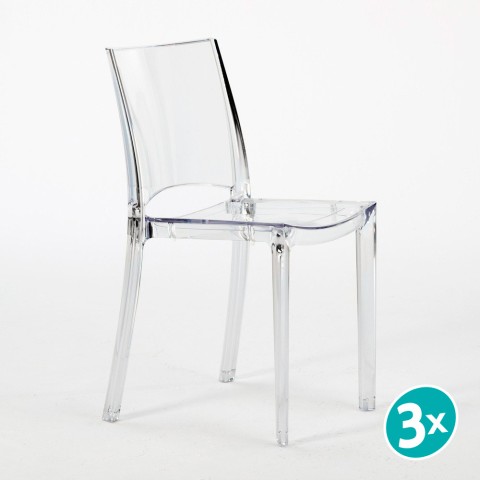 copy of Transparent Design Chair in Polycarbonate Made in Italy for Home Interiors B-Side Promotion