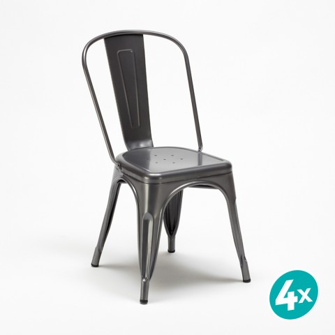 copy of Lix steel metal industrial chair for kitchen bar restaurant steel one Promotion