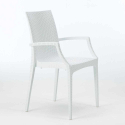 SummerLIFE Set Made of a 150x90cm White Rectangular Table and 6 Colourful Bistrot Arm Chairs Characteristics
