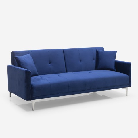 copy of Modern 3 seater sofa bed design click clac 3 in velvet fabric Villolus Promotion