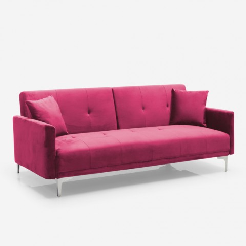 copy of Modern 3 seater sofa bed design click clac 3 in velvet fabric Villolus Promotion