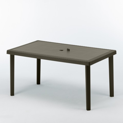 copy of Polyrattan rectangular plastic table 150x90 Grand Soleil Boheme Promotion