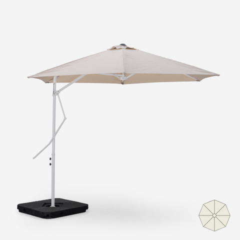 copy of Garden umbrella 3x3 off-center lateral pole white Napili Promotion