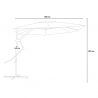 copy of Garden umbrella 3x3 off-center lateral pole white Napili Catalog