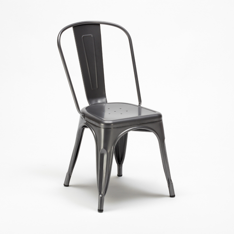 copy of Lix steel metal industrial chair for kitchen bar restaurant steel one Promotion