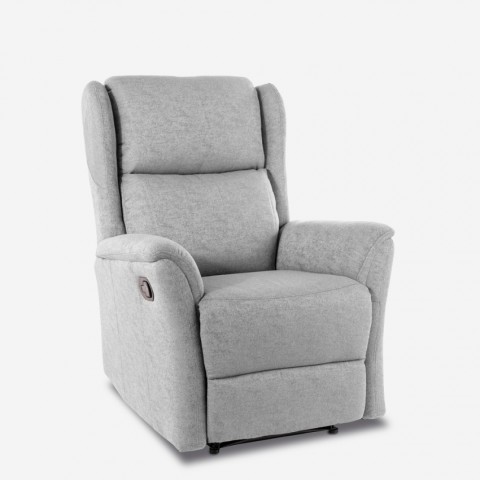 copy of Manual reclining relax armchair with fabric footrest Hope Promotion