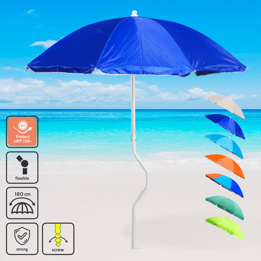 Anti-UV Windproof Beach Umbrella 180 cm Girafacile Prometeo