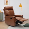 Aurora Relax Armchair with Footrest made of High-Quality Eco Leather On Sale