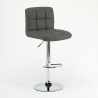 Fixed Swivel Adjustable Bar and Kitchen Stool with Backrest and Footrest Atlanta 