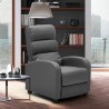Reclining relax armchair with imitation leather footrest Alice Characteristics