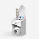 copy of Mobile make-up station dressing table mirror bedroom stool Flora On Sale