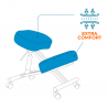 copy of Orthopedic Swedish chair metal eco leather stool ergonomic Balancesteel Lux Offers