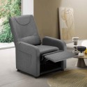 Anna Design Relaxing Recliner Armchair with Fabric Footstool Model