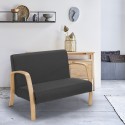 Wood and fabric sofa for living rooms waiting rooms and studios design Esbjerg Model