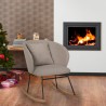 Modern rocking chair living room wood cushion Houpa Offers