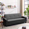 2 seater reclining leatherette sofa bed Ambra pronto letto Characteristics