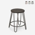 Industrial design wood and metal stool for bars restaurants kitchens Carbon One Promotion