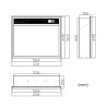 Wall-Mounted Electric Fireplace with Low Energy Consumption - Vulcano Catalog
