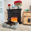 Electric floor-standing living room stove with modern frame Caldera On Sale